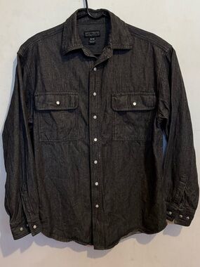 Dakota M/M Black Button-Up Denim Shirt